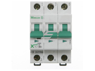 Modulinis automatinis jungiklis | 3P | 6A | B | 10kA | DIN | MCB | Moeller | PLSM-B6/3-MW Modulinis automatinis jungiklis | 3P | 6A | B | 10kA | DIN | MCB | Moeller | PLSM-B6/3-MW