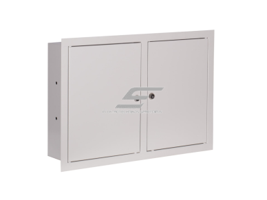 Modulinis elektros paskirstymo skydelis | dėžė | 48 modulių | dvigubos durys su spyna | 405x595x120mm | potinkinis | plieninis | IP31