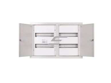 Modulinis elektros paskirstymo skydelis | dėžė | 48 modulių | dvigubos durys su spyna | 405x595x120mm | potinkinis | plieninis | IP31  1