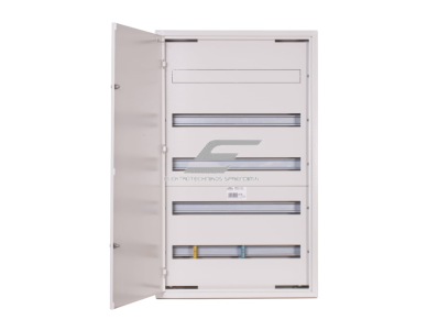 Modulinis elektros paskirstymo skydelis | dėžė | skydas | su spyna | 120 modulių | 550x905x132mm | virštinkinis | plieninis | IP31 1