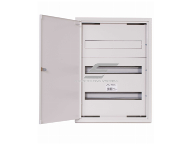 Modulinis elektros paskirstymo skydelis | dėžė | skydas | su spyna | 54 modulių | 440x605x132mm | virštinkinis | plieninis | IP31  1
