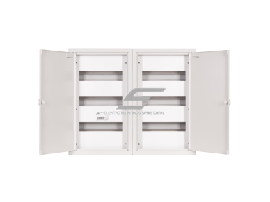 Modulinis elektros paskirstymo skydelis | dėžė | skydas | dvigubos durys | 72 modulių | 620x520x130mm | virštinkinis | plieninis | IP31  1