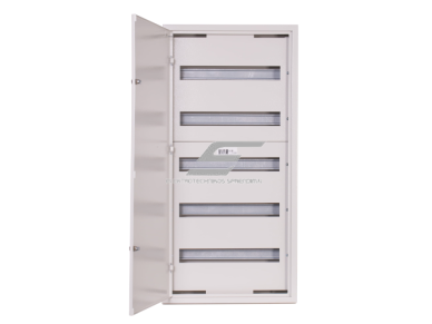 Modulinis elektros paskirstymo skydelis | dėžė | skydas | su spyna | 90 modulių | 440x905x132mm | virštinkinis | plieninis | IP31   1