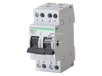 Modulinis perjungiklis 1-0-2 generatoriui | 2P | 40A | 230/400V AC | AC-22 | IEC 60947-3 | DIN | IP20 | Promfactor Baltic | FSD22040
