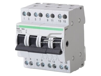 Modulinis perjungiklis 1-0-2 generatoriui | 4P | 16A | 230/400V AC | AC-22 | IEC 60947-3 | DIN | IP20 | Promfactor Baltic | FSD24016 Modulinis perjungiklis 1-0-2 generatoriui | 4P | 16A | 230/400V AC | AC-22 | IEC 60947-3 | DIN | IP20 | Promfactor Baltic | FSD24016