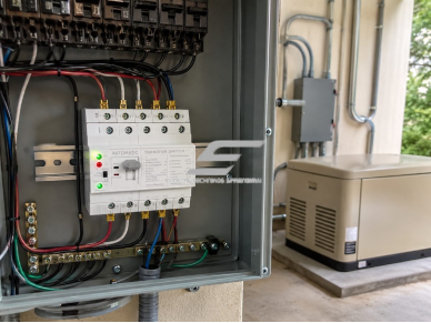Modulinis rezervinis Automatinis galios perjungiklis generatoriams | nepertraukiamam elektros energijos tiekimui | 4P | 63A | 400V | DIN 2 Modulinis rezervinis Automatinis galios perjungiklis generatoriams | nepertraukiamam elektros energijos tiekimui | 4P | 63A | 400V | DIN 2