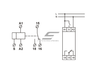 Modulinė ciklinė laiko relė | laikmatis | mechaninė | 1C/O | 8A | 12-240VAC/DC | IP20 | DIN | Promfactor Baltic | FRT14 51 | 4772151003211 2