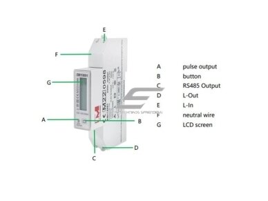 Modulinis | skaitmeninis | multifuncinis elektros energijos skaitiklis | 1F | 0,25~5(100)A | 230V | skaičiai rodomi vertikaliai eilutėje | saulės sistemai | RS485 | MID | DIN 3 Modulinis | skaitmeninis | multifuncinis elektros energijos skaitiklis | 1F | 0,25~5(100)A | 230V | skaičiai rodomi vertikaliai eilutėje | saulės sistemai | RS485 | MID | DIN 3