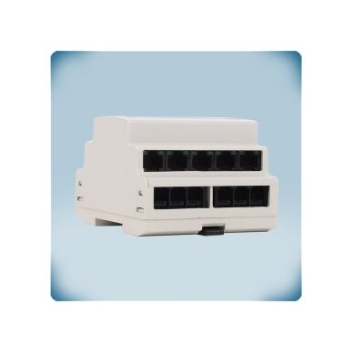 Modbus RTU jaotuskarp PoM | 10×RJ45 24VDC 1,5A + 12×RJ12 3,3VDC 0,3A | DIN-liist | IP20 | 0…60°C | Sentera Controls | DLDBM22 3