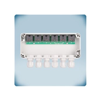 Распределительная коробка Modbus RTU PoM | 6×RJ45 | 24VDC | 1,5A | накладная | IP65 | Sentera Controls | MDB-M-6 5