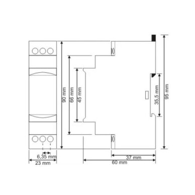 Modular Time Relay | Timer | ON Delay | 0.1s-100h | 5A | 150-260VAC / 24VAC/DC | DIN Rail 4 Modular Time Relay | Timer | ON Delay | 0.1s-100h | 5A | 150-260VAC / 24VAC/DC | DIN Rail 4