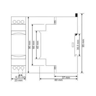Modular Time Relay | Timer | On-Delay | 0.1-30sec | 5A | 150-260VAC | DIN Rail 3 Modular Time Relay | Timer | On-Delay | 0.1-30sec | 5A | 150-260VAC | DIN Rail 3