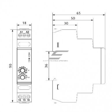 Switch-on delay relay | 16A | 12-240V | 1C/O | FRT14 41 1