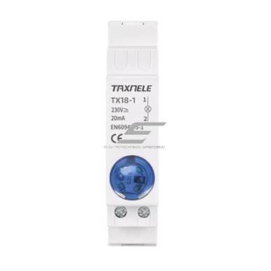 Modular signal LED lamp | 18mm | blue | 230V AC/DC | IP20 | DIN | for electrical distribution boards and cabinets Modular signal LED lamp | 18mm | blue | 230V AC/DC | IP20 | DIN | for electrical distribution boards and cabinets
