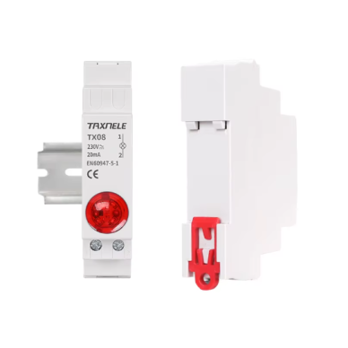 Модульная сигнальная LED лампа-индикатор | 18мм | белая | 230V AC/DC | IP20 | DIN | для электрических щитов и шкафов 1
