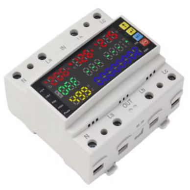 Moduļu | digitālais sprieguma un strāvas kontroles | aizsardzības | fāžu secības nelīdzsvarotības relejs | 3F | 100A | 230V | DIN 1 Moduļu | digitālais sprieguma un strāvas kontroles | aizsardzības | fāžu secības nelīdzsvarotības relejs | 3F | 100A | 230V | DIN 1