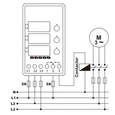 Digital voltage control | phase sequence protection relay | 3-phase | 1-63A | 230-460V 6 Digital voltage control | phase sequence protection relay | 3-phase | 1-63A | 230-460V 6