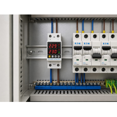 Modulārais | Digitālais sprieguma kontroles relejs | 1F | 63A | 230V | DIN | ETVPS1-63C 3 Modulārais | Digitālais sprieguma kontroles relejs | 1F | 63A | 230V | DIN | ETVPS1-63C 3