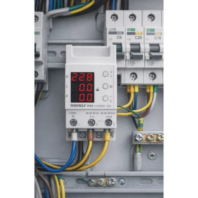 Modulārs sprieguma un strāvas kontroles relejs | vienfāzes | 63A | DIN montāža | 230V | regulējams | pārspriegums/pazemināts spriegums + pārstrāva | TAXNELE 3 Modulārs sprieguma un strāvas kontroles relejs | vienfāzes | 63A | DIN montāža | 230V | regulējams | pārspriegums/pazemināts spriegums + pārstrāva | TAXNELE 3