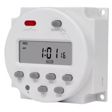 Panel-mounted | digital time relay (timer) | weekly | programmable | 16A | 230VAC 1 Panel-mounted | digital time relay (timer) | weekly | programmable | 16A | 230VAC 1
