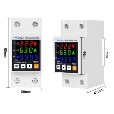 Modular | digital | multifunctional voltage | current control | protection relay | 63A | 230V | DIN | ESTVPS1-63S 5 Modular | digital | multifunctional voltage | current control | protection relay | 63A | 230V | DIN | ESTVPS1-63S 5