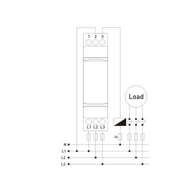 Modulaarne kolmefaasiline faasikontrolli | faasijärjestuse | kaitserelee | 3x380V | faaside asümmeetria 30% | DIN 2 Modulaarne kolmefaasiline faasikontrolli | faasijärjestuse | kaitserelee | 3x380V | faaside asümmeetria 30% | DIN 2