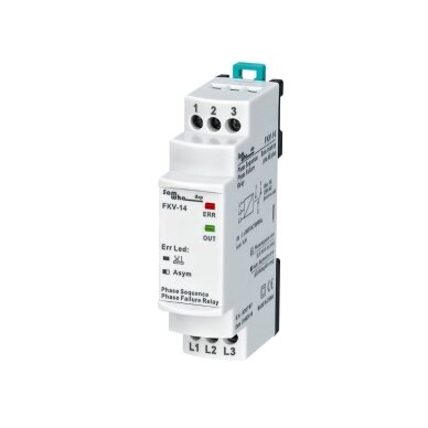 Modulaarne kolmefaasiline faasikontrolli | faasijärjestuse | kaitserelee | 3x380V | faaside asümmeetria 30% | DIN Modulaarne kolmefaasiline faasikontrolli | faasijärjestuse | kaitserelee | 3x380V | faaside asümmeetria 30% | DIN