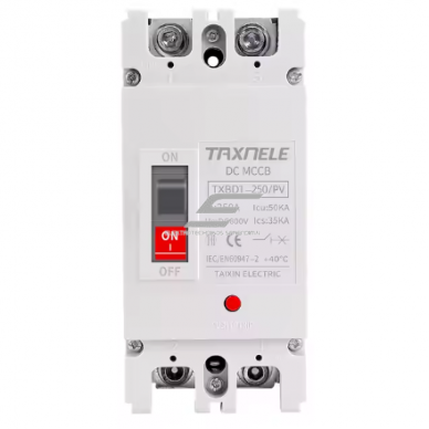 Industrial protective DC circuit breaker for solar modules 2P | 100A | 600VDC | 50kA 1 Industrial protective DC circuit breaker for solar modules 2P | 100A | 600VDC | 50kA 1