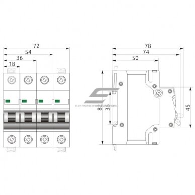 Modułowy wyłącznik nadprądowy 3P | 40A | B | 6kA | DIN | ECO FB1-63 Promfactor Baltic FB1B3040 1 Modułowy wyłącznik nadprądowy 3P | 40A | B | 6kA | DIN | ECO FB1-63 Promfactor Baltic FB1B3040 1