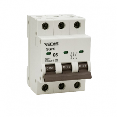 Modulaarne kaitselüliti 3P | 63A | C | 6kA | DIN | MCB Vecas Modulaarne kaitselüliti 3P | 63A | C | 6kA | DIN | MCB Vecas