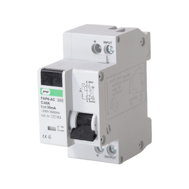 Modular | Residual current circuit breaker with over-current protection 2P | 40A | C | 6kA | 0.03A | AC type | DIN | FAP6-AC Promfactor Baltic FAP06C40030AC Modular | Residual current circuit breaker with over-current protection 2P | 40A | C | 6kA | 0.03A | AC type | DIN | FAP6-AC Promfactor Baltic FAP06C40030AC