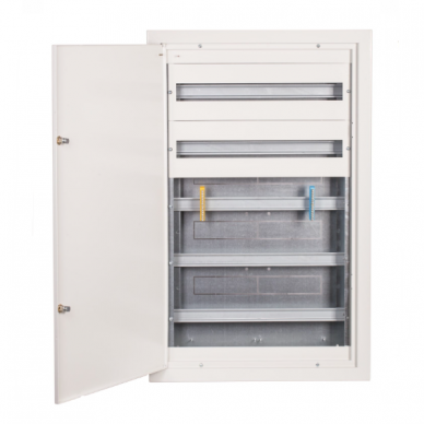 Modular electrical distribution board | enclosure | 120 modules | with lock | 585x930x127 mm | flush-mounted | steel | IP31 1 Modular electrical distribution board | enclosure | 120 modules | with lock | 585x930x127 mm | flush-mounted | steel | IP31 1