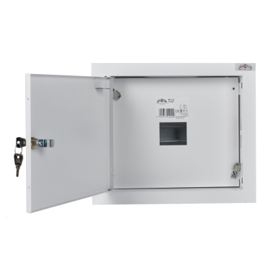 Modular electrical distribution board | enclosure | 3 modules | with lock | 320x275x120mm | flush-mounted | steel | IP31 1 Modular electrical distribution board | enclosure | 3 modules | with lock | 320x275x120mm | flush-mounted | steel | IP31 1