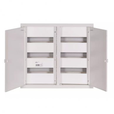 Modular electrical distribution board | enclosure | 72 modules | double doors | 530x595x120mm | flush-mounted | steel | IP31 1 Modular electrical distribution board | enclosure | 72 modules | double doors | 530x595x120mm | flush-mounted | steel | IP31 1