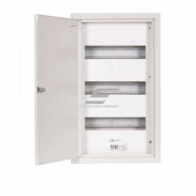 Modułowa rozdzielnica elektryczna | obudowa | panel | z zamkiem | 36 modułów | 310x520x130mm | natynkowa | stalowa | IP31 1 Modułowa rozdzielnica elektryczna | obudowa | panel | z zamkiem | 36 modułów | 310x520x130mm | natynkowa | stalowa | IP31 1
