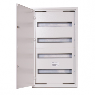 Modulārs elektro sadales skapis | kaste | panelis | ar slēdzeni | 72 moduļi | 440x755x132 mm | virsapmetuma | tērauda | IP31 1 Modulārs elektro sadales skapis | kaste | panelis | ar slēdzeni | 72 moduļi | 440x755x132 mm | virsapmetuma | tērauda | IP31 1