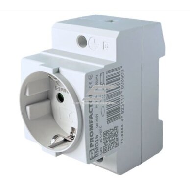 DIN-liistule paigaldatav moodulpistikupesa | 16A | 230V | Schuko | valge | IP20 | Promfactor Baltic | RMD16 | 4779040159936 1 DIN-liistule paigaldatav moodulpistikupesa | 16A | 230V | Schuko | valge | IP20 | Promfactor Baltic | RMD16 | 4779040159936 1
