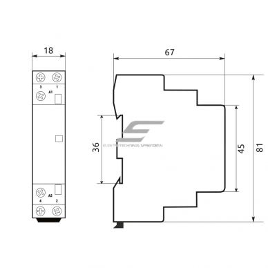 Modułowy stycznik 2P | 2NO | 16A | 230VAC | DIN | MCF3 Promfactor Baltic MCF31620230 1 Modułowy stycznik 2P | 2NO | 16A | 230VAC | DIN | MCF3 Promfactor Baltic MCF31620230 1