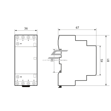 Modular Contactor 2P | 4NO | 16A | 230VAC | DIN | MCF3 Promfactor Baltic MCF31640230 1 Modular Contactor 2P | 4NO | 16A | 230VAC | DIN | MCF3 Promfactor Baltic MCF31640230 1