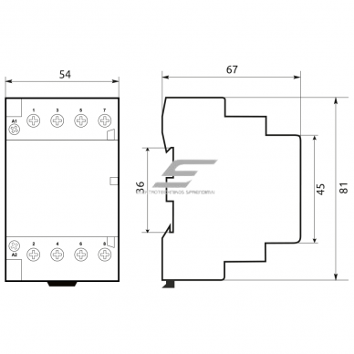 Модульный контактор 4P | 4NO | 40A | 230VAC | DIN | MCF3 Promfactor Baltic MCF34040230 1 Модульный контактор 4P | 4NO | 40A | 230VAC | DIN | MCF3 Promfactor Baltic MCF34040230 1