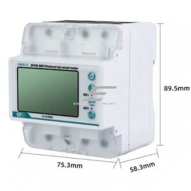 Smart three-phase multifunction energy meter with protection functions | 4P | 5(100) A | 3×230/400 V | Wi-Fi Tuya | DIN | ES-LY-G100A 5