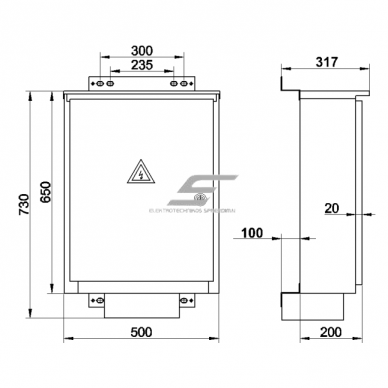 Modułowa rozdzielnica | skrzynka | 54 modułów | 650x500x200mm | natynkowa | stal ocynkowana | IP44 1 Modułowa rozdzielnica | skrzynka | 54 modułów | 650x500x200mm | natynkowa | stal ocynkowana | IP44 1