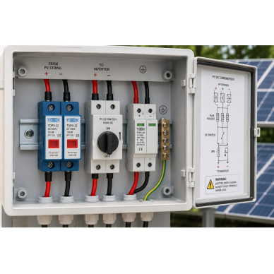 Modulārs drošinātāja atvienotāja turētājs | bloks saules elektrostacijām | ar indikatoru | 2P | 32A | 1000VDC | 10x38mm | uz DIN sliedes 4