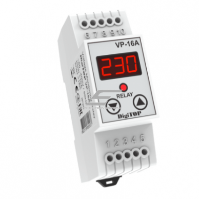 Modułowe | Cyfrowe przekaźnik kontroli napięcia do energii słonecznej | Dla systemów fotowoltaicznych | 1F | 16A | 230–270V | DIN | VP-16Af DigiTOP Modułowe | Cyfrowe przekaźnik kontroli napięcia do energii słonecznej | Dla systemów fotowoltaicznych | 1F | 16A | 230–270V | DIN | VP-16Af DigiTOP
