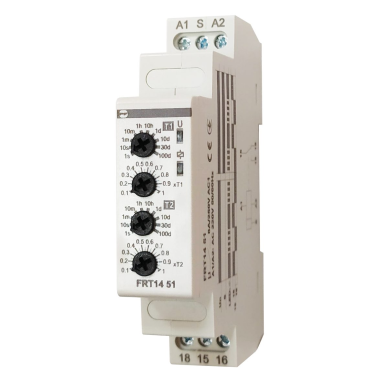 Modulaarne tsükliline taimerelää | 1C/O | 8A | 12–240VAC/DC | IP20 | DIN | Promfactor Baltic FRT14 51 Modulaarne tsükliline taimerelää | 1C/O | 8A | 12–240VAC/DC | IP20 | DIN | Promfactor Baltic FRT14 51