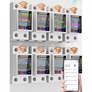 Modulaarsed | nutikas | digitaalne | elektrienergia mõõtur 100A | 1F | 230VAC | DIN | ülepinge kaitse | ülekoormuse kaitse | Wi-Fi 4 Modulaarsed | nutikas | digitaalne | elektrienergia mõõtur 100A | 1F | 230VAC | DIN | ülepinge kaitse | ülekoormuse kaitse | Wi-Fi 4