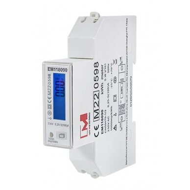 Modular | digital | multifunctional energy meter | single-phase | 0.25~5(100)A | 230V | values displayed in a vertical row | RS485 | MID | DIN rail Modular | digital | multifunctional energy meter | single-phase | 0.25~5(100)A | 230V | values displayed in a vertical row | RS485 | MID | DIN rail