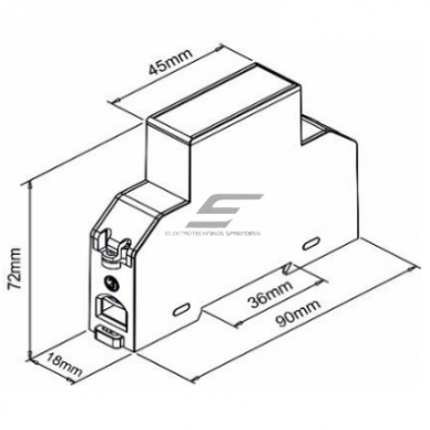 Modulārs | digitālais elektroenerģijas skaitītājs | vienfāzes | 100A | 230V | 4 tarifi | vertikāls displejs | saules sistēmām | RS485 Modbus RTU | MID | IP51 | DIN sliede | Orno | OR-WE-526 | 5908254827853 2