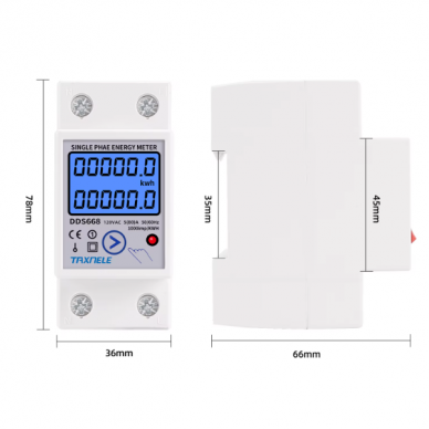 Modulārs | digitāls | daudzfunkcionāls | elektroenerģijas skaitītājs | 80A | 1F | 230VAC | DIN 5 Modulārs | digitāls | daudzfunkcionāls | elektroenerģijas skaitītājs | 80A | 1F | 230VAC | DIN 5