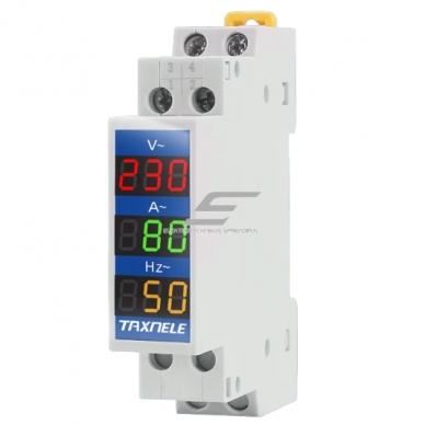 Modular | Digital electrical energy voltmeter | ammeter | frequency indicator | 80-500VAC | 0-100A | 25-75Hz | DIN Modular | Digital electrical energy voltmeter | ammeter | frequency indicator | 80-500VAC | 0-100A | 25-75Hz | DIN